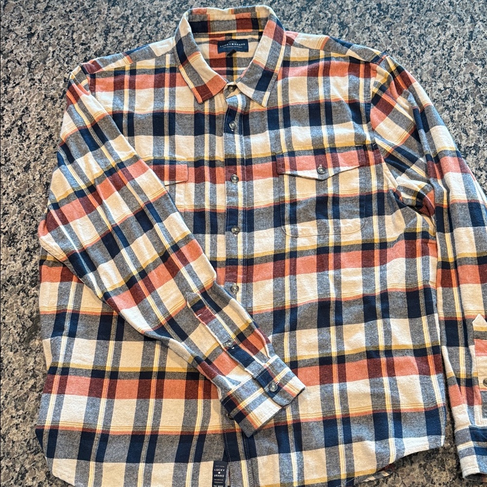 Lucky size XL Plaid Flannel Shirt for Men new without tags